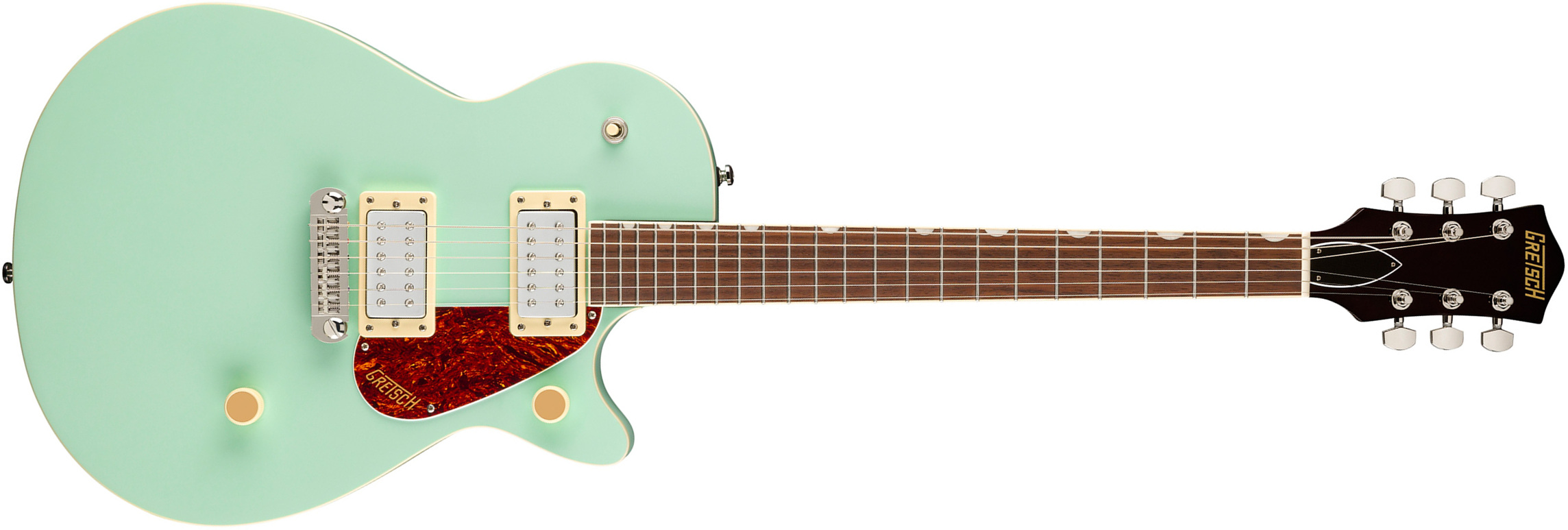 Gretsch Jet Club Sc Wraparound Streamliner 2h Ht Lau - Mint Metallic - Single-Cut-E-Gitarre - Main picture