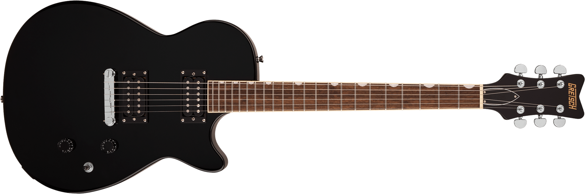 Gretsch Jet Club Streamliner 2h Ht Lau - Jet Black - Single-Cut-E-Gitarre - Main picture