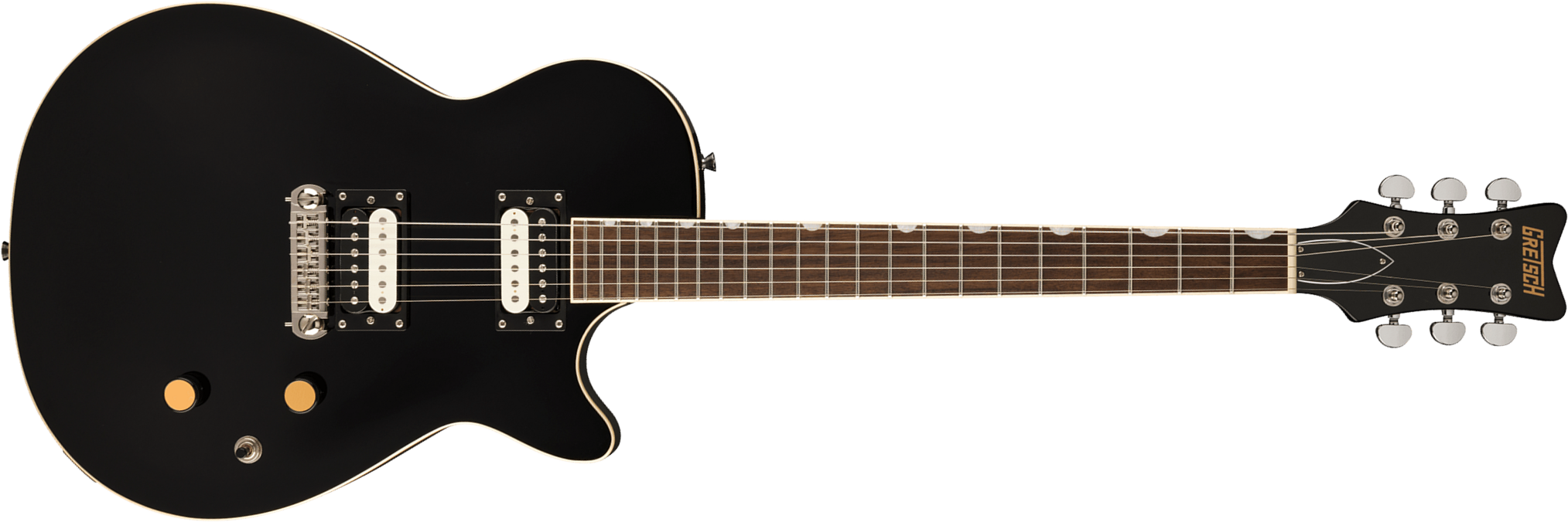 Gretsch Jet Streamliner 2h Ht Lau - Jet Black - Single-Cut-E-Gitarre - Main picture