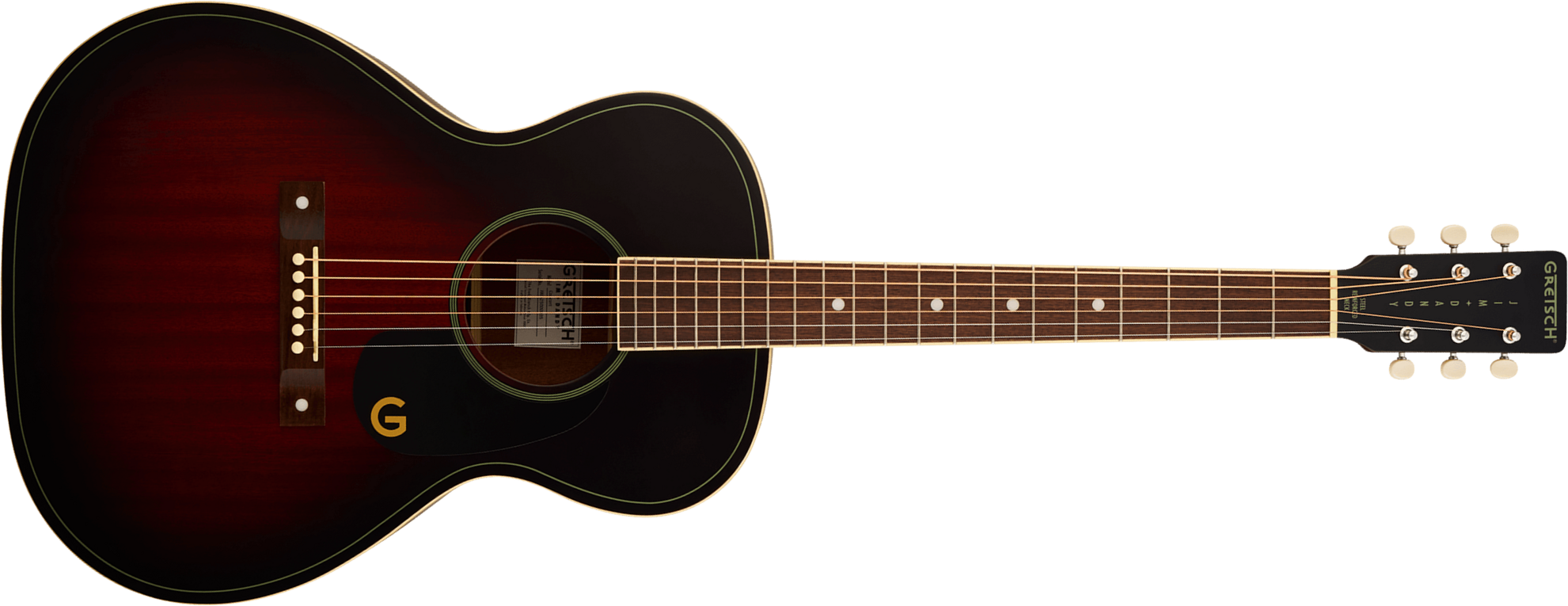 Gretsch Jim Dandy Concert Shsc Tout Tilleul Noy - Deep Cherry Burst - Folk-Gitarre - Main picture