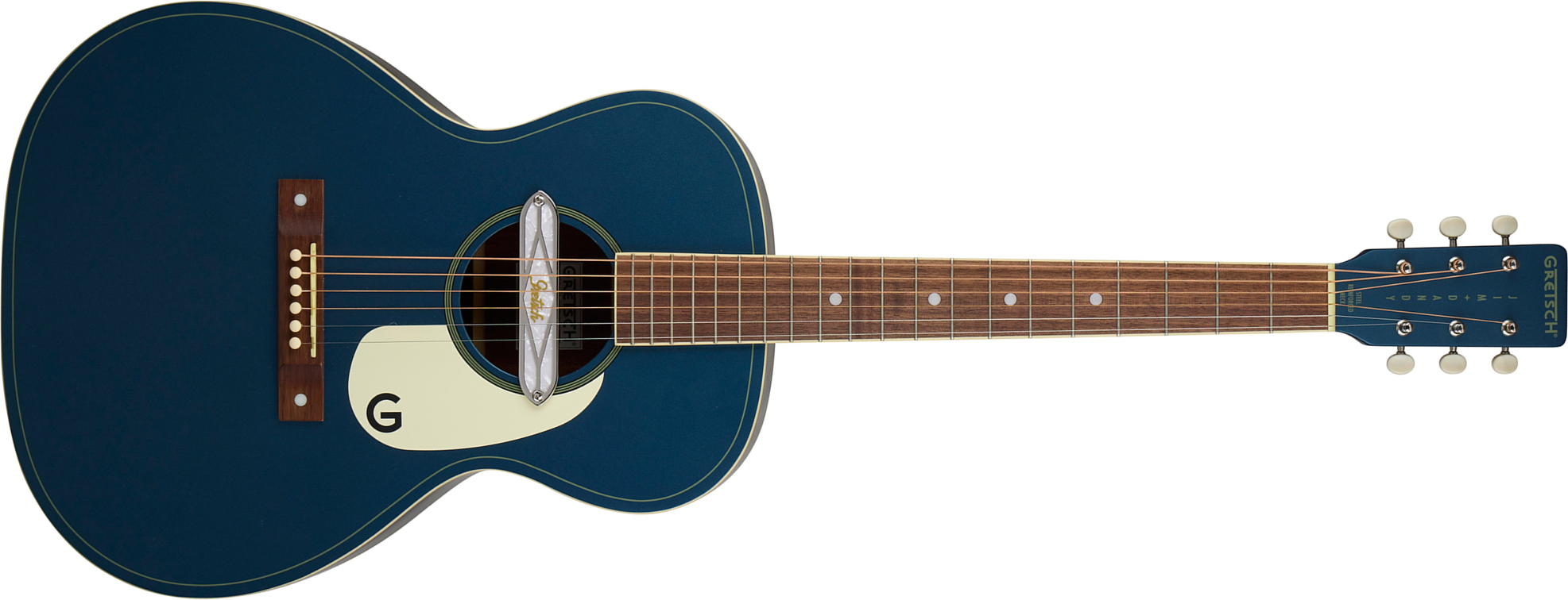 Gretsch Jim Dandy Deltoluxe Ltd Concert Shsc Tout Sapele Noy - Dark Denim - Folk-Gitarre - Main picture