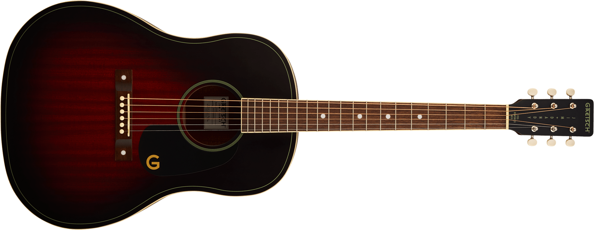 Gretsch Jim Dandy Dreadnought Tout Tilleul Noy - Deep Cherry Burst - Folk-Gitarre - Main picture