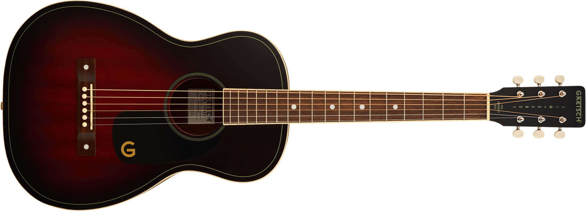 Gretsch Jim Dandy Parlor Shsc Tout Tilleul Noy - Deep Cherry Burst - Folk-Gitarre - Main picture