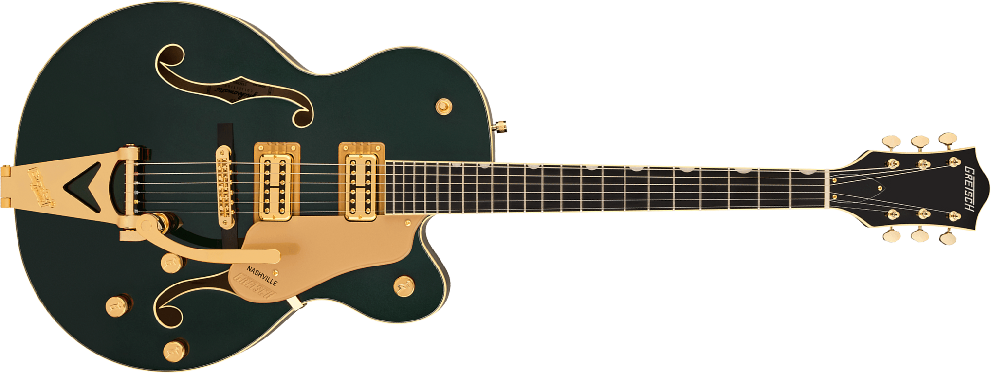 Gretsch Nashville Hollow Body Sc Bigsby Synchromatic 2h Trem Eb - Cadillac Green - Semi-Hollow E-Gitarre - Main picture