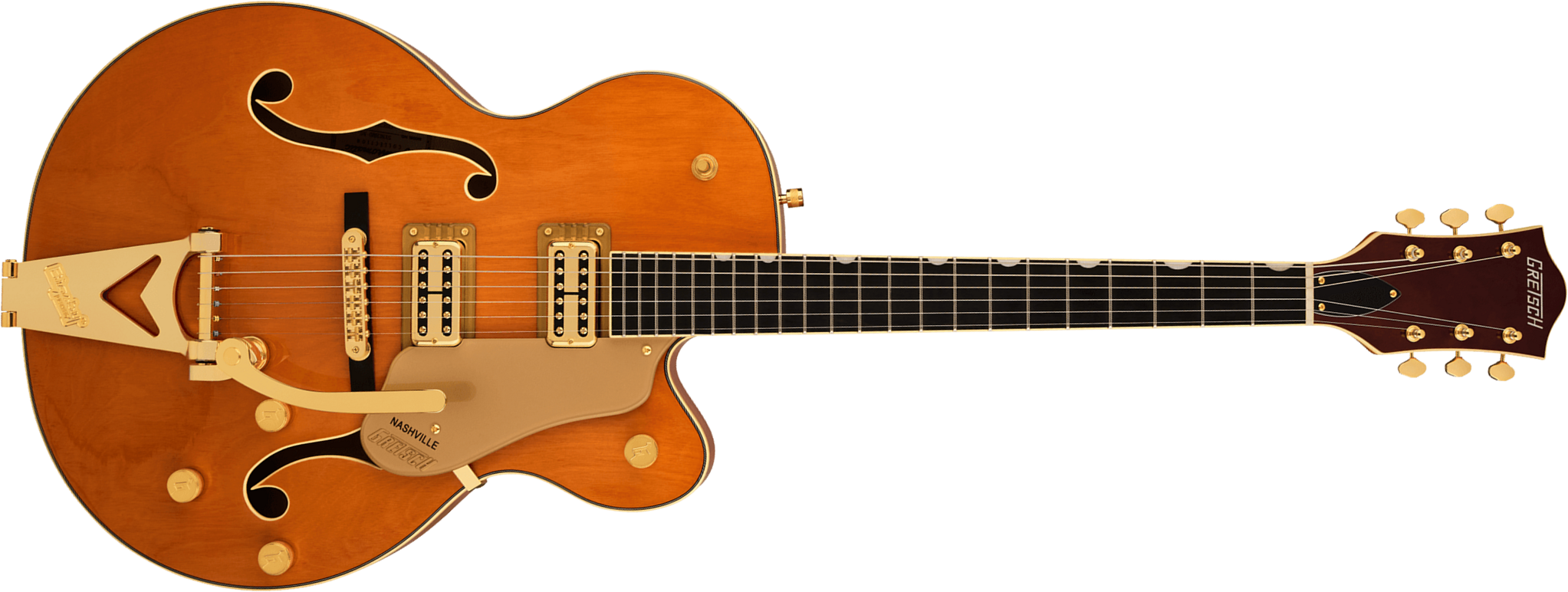 Gretsch Nashville Hollow Body Sc Bigsby Synchromatic 2h Trem Eb - 50's Orange Stain - Semi-Hollow E-Gitarre - Main picture