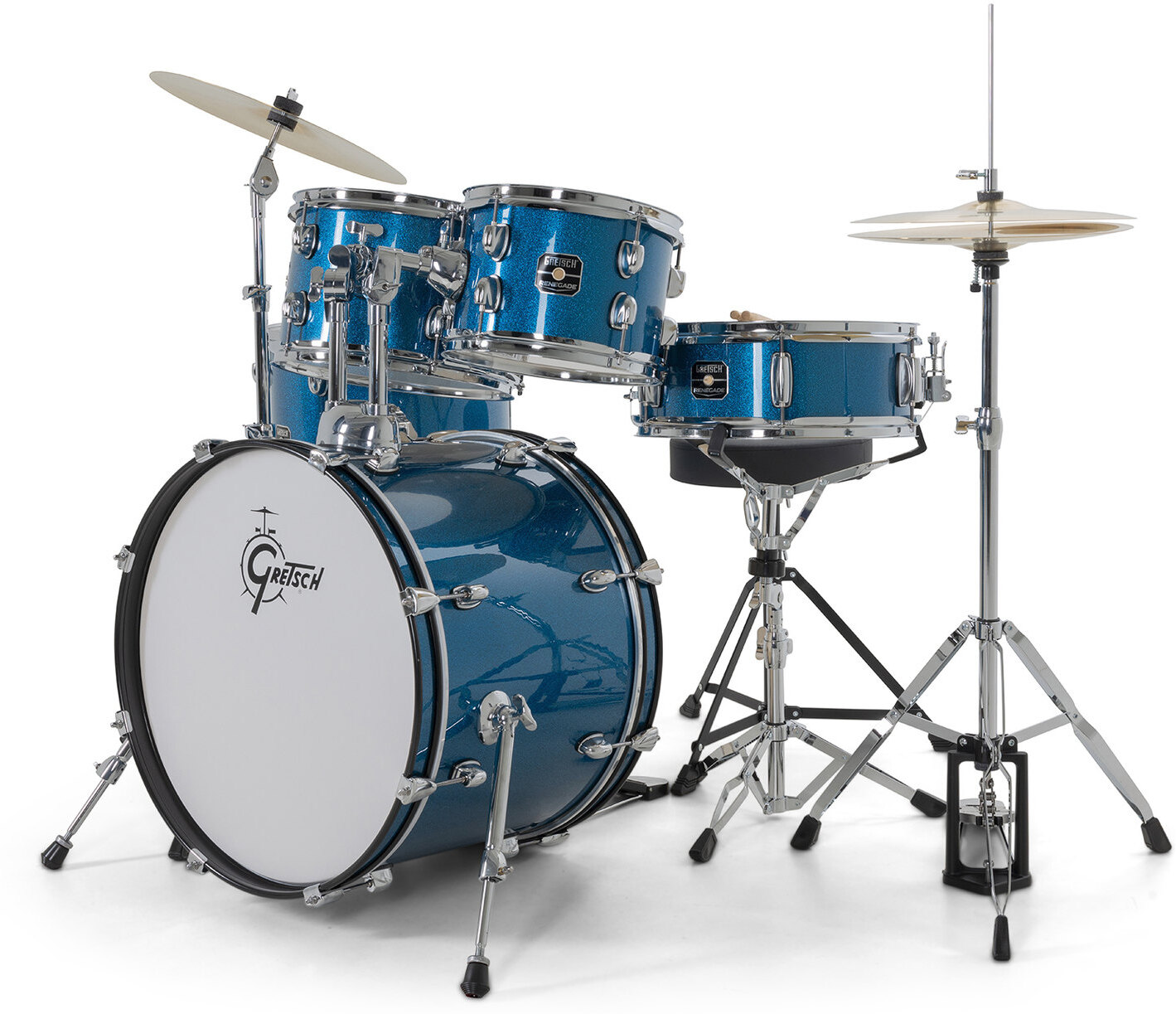 Gretsch Renegade 20'' - 5 FÛts - Blue Sparkle - Akustik Schlagzeug Fusion - Main picture