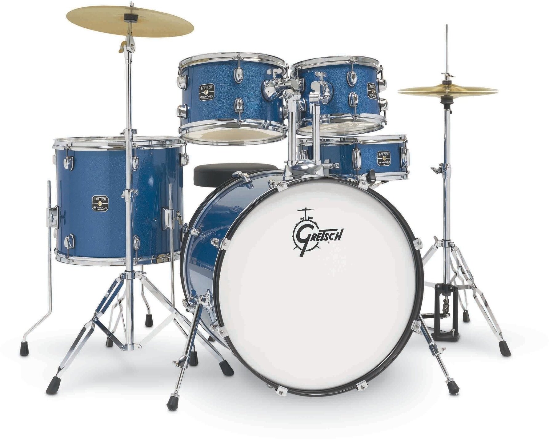 Gretsch Renegade 22'' - 5 FÛts - Blue Sparkle - Akustik Schlagzeug Rock - Main picture
