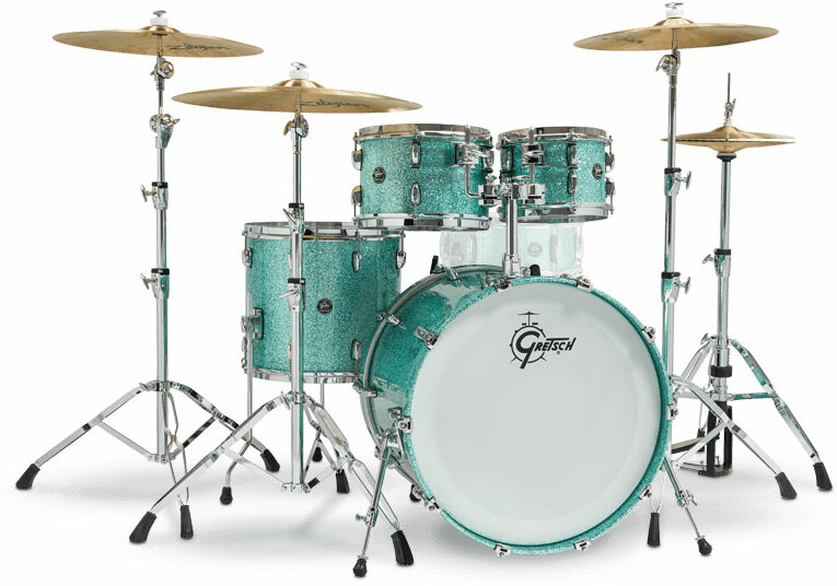 Gretsch Renown Rn2-e8246 Maple 2016 - 4 FÛts - Turquoise Sparkle - Jazz Akustik Schlagzeug - Main picture