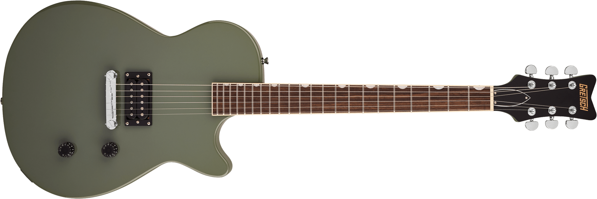 Gretsch Streamliner Jet Club 1h Ht Lau - Olive Drab Green - Single-Cut-E-Gitarre - Main picture