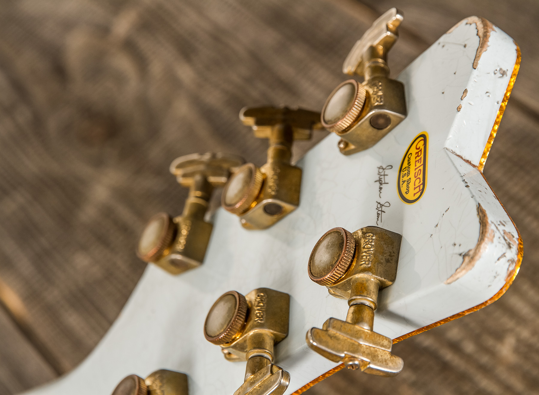 Gretsch Custom Shop G6136t-cs Falcon Masterbuilt Stephen Stern 2h Bigsby Eb #uc20041951 - Relic Faded Sonic Blue - Hollowbody E-Gitarre - Variation 10