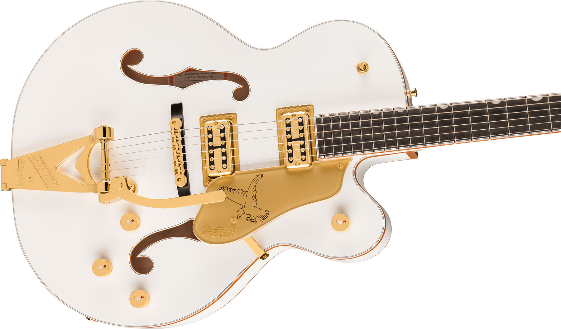 Gretsch Falcon Hollow Body Bigsby Pro Jap 2h Trem Eb - White - Semi-Hollow E-Gitarre - Variation 2