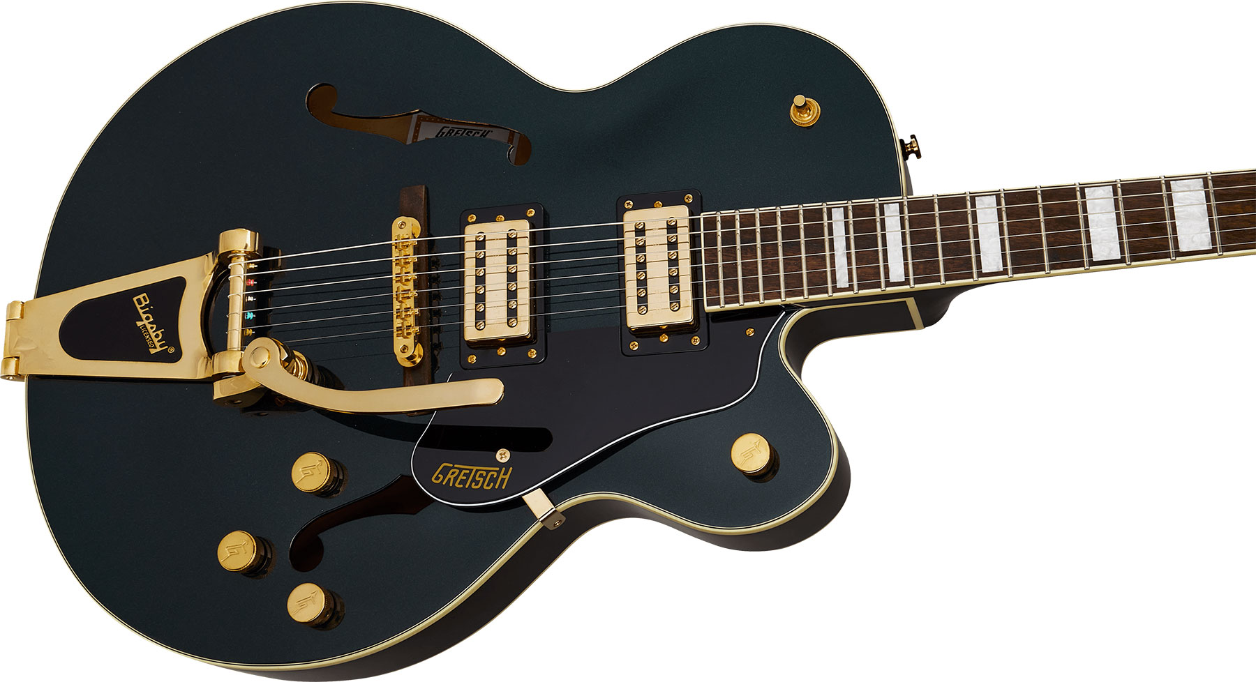 Gretsch G2420tg Streamliner Hollow Body Bigsby Ltd 2h Trem Lau - Cadillac Green - Semi-Hollow E-Gitarre - Variation 2