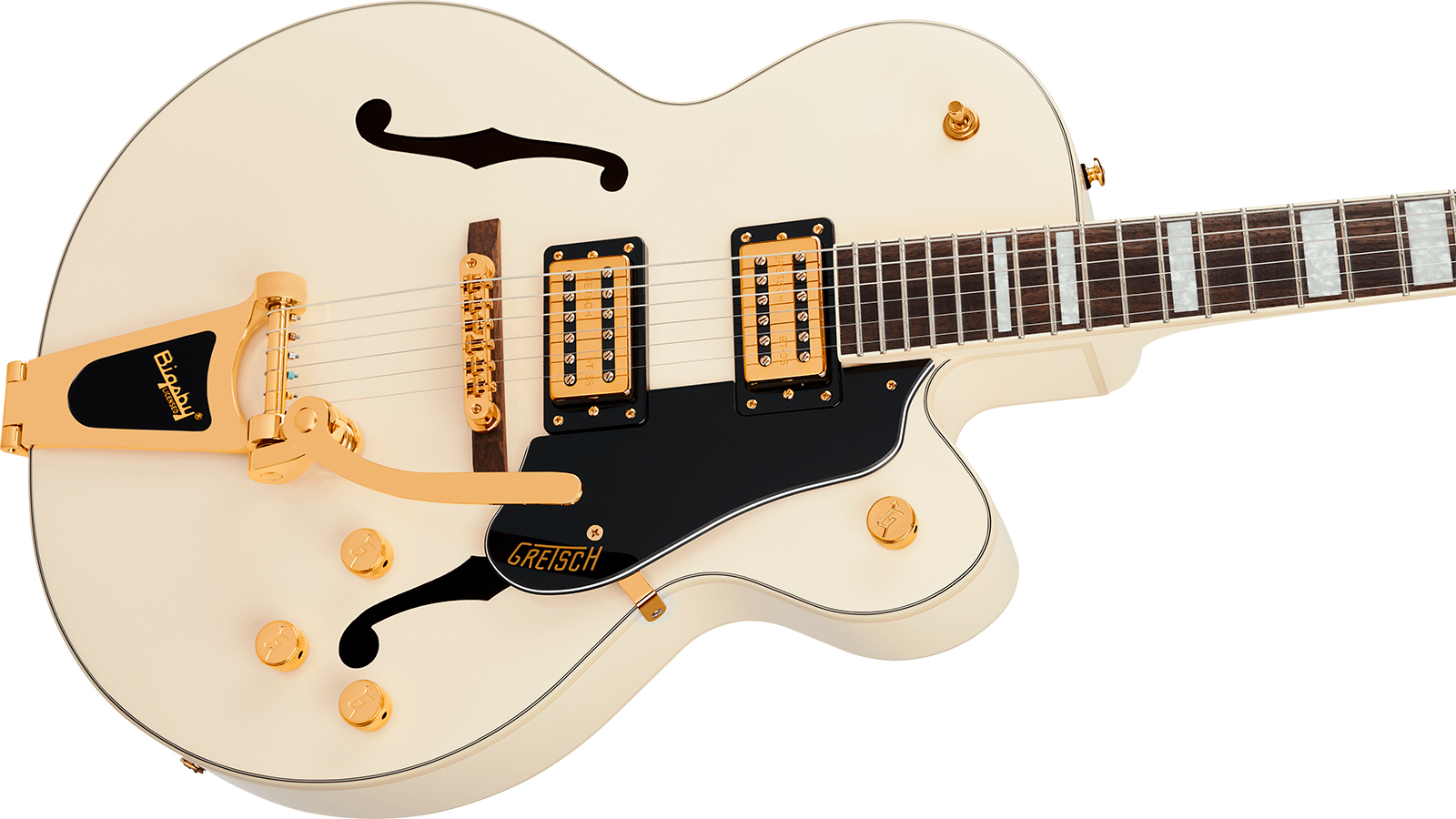 Gretsch G2420tg Streamliner Hollow Body Bigsby Ltd 2h Trem Lau - Vintage White - Semi-Hollow E-Gitarre - Variation 2