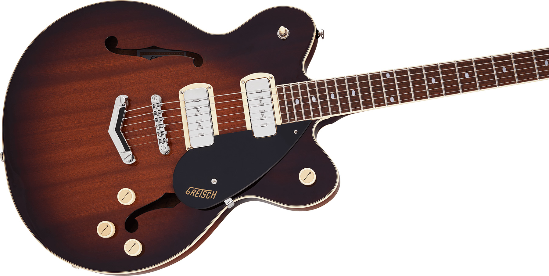 Gretsch G2622-p90 Streamliner Center Block Dc V-stoptail Ss Trem Lau - Havana Burst - Semi-Hollow E-Gitarre - Variation 2