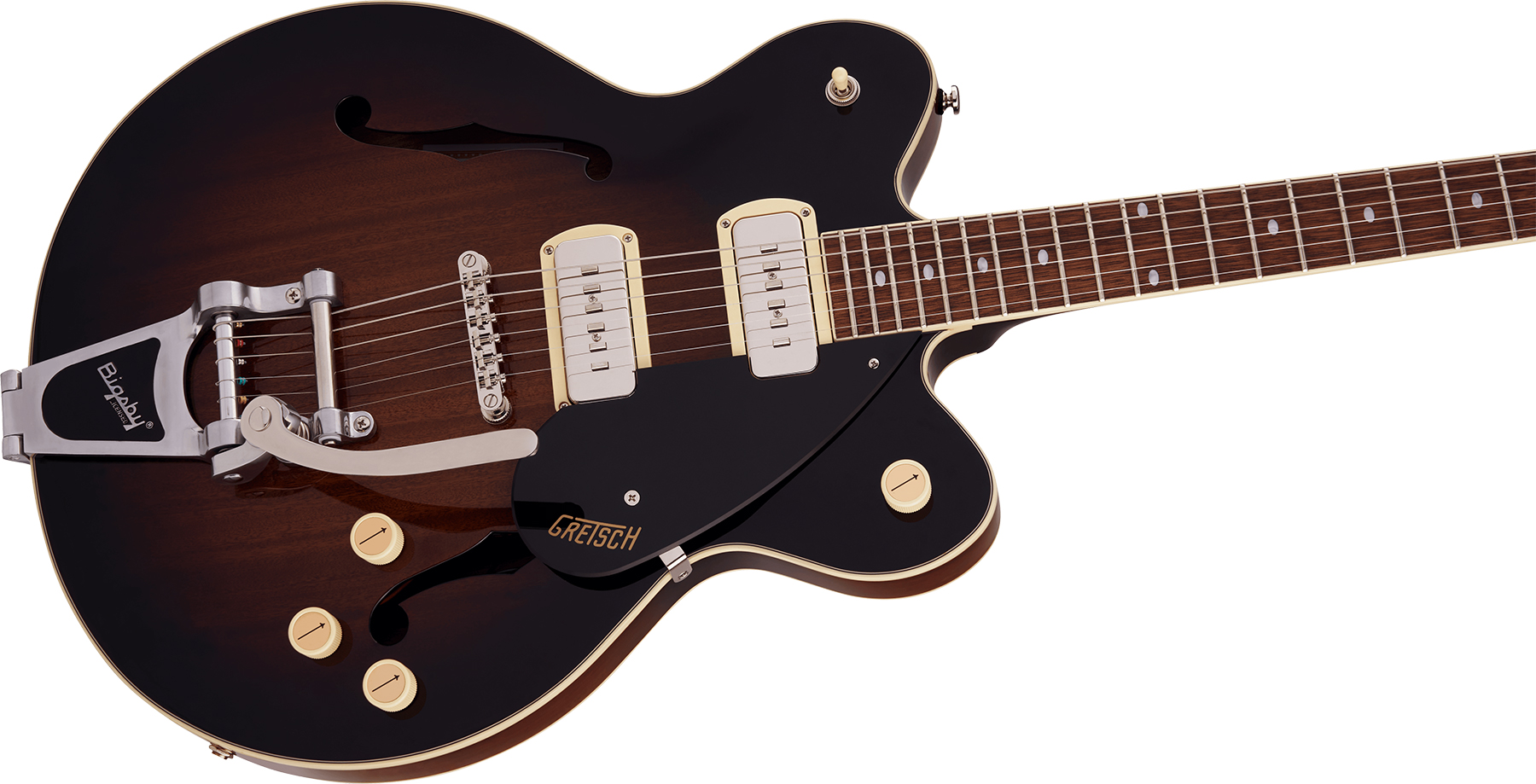 Gretsch G2622t-p90 Streamliner Center Block Dc Bigsby Ss Trem Lau - Brownstone - Semi-Hollow E-Gitarre - Variation 2