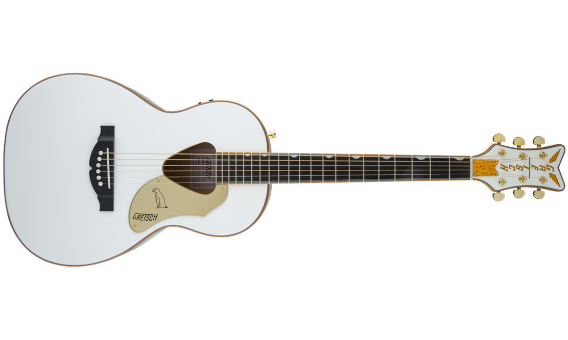 Gretsch G5021wpe Rancher Penguin Parlor Epicea Erable Lau - White - Elektroakustische Gitarre - Variation 1