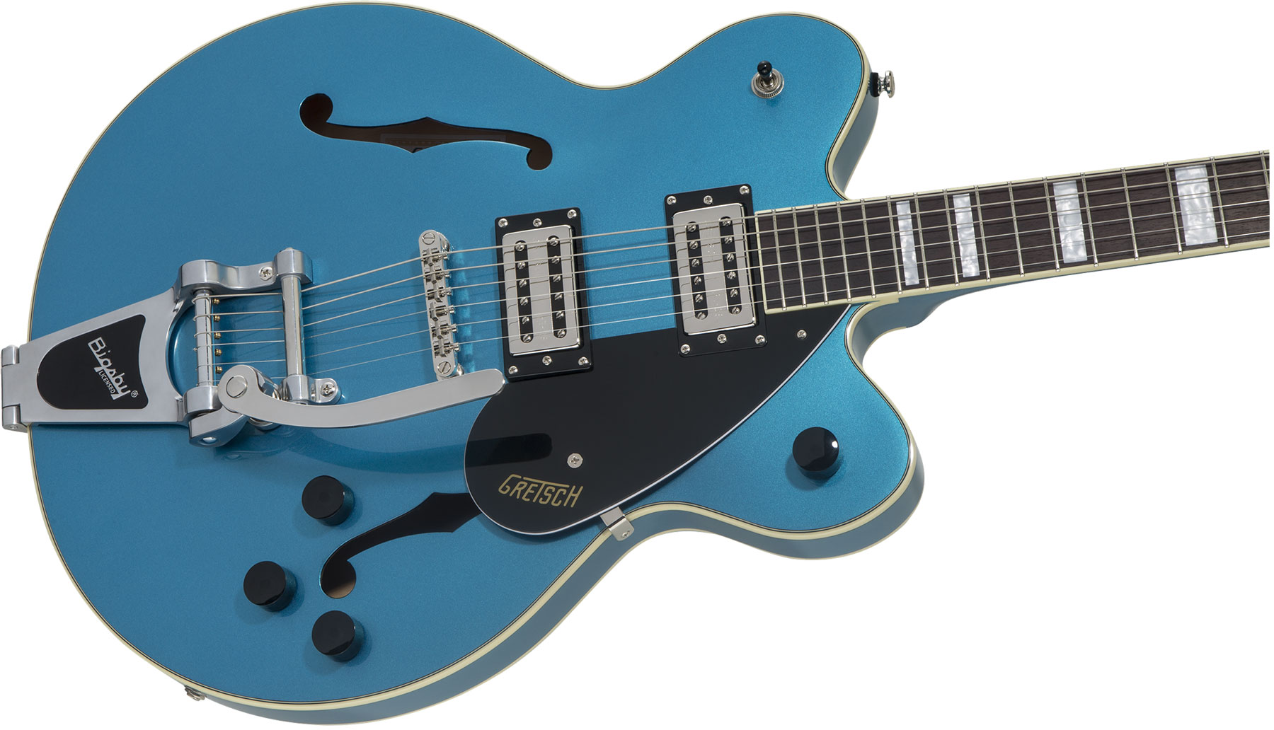 Gretsch G2655t Streamliner Center Block Jr Bigsby Hh Trem Lau - Riviera Blue - Semi-Hollow E-Gitarre - Variation 2