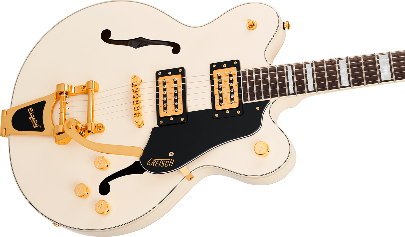 Gretsch G2622tg Bigsby Streamliner Center Block Dc Bigsby Ltd 2h Trem Lau - Vintage White - Semi-Hollow E-Gitarre - Variation 2