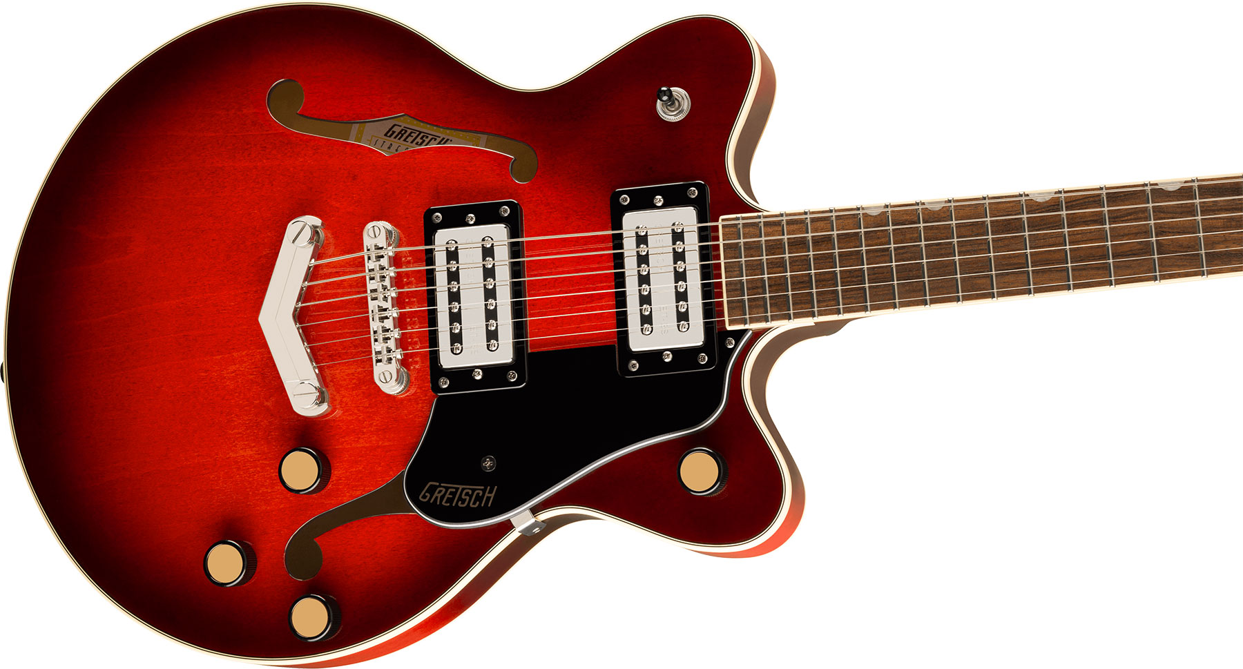 Gretsch G2655 Center Block Jr Dc V-stoptail Streamliner 2h Ht Lau - Claret Burst - Double Cut E-Gitarre - Variation 2