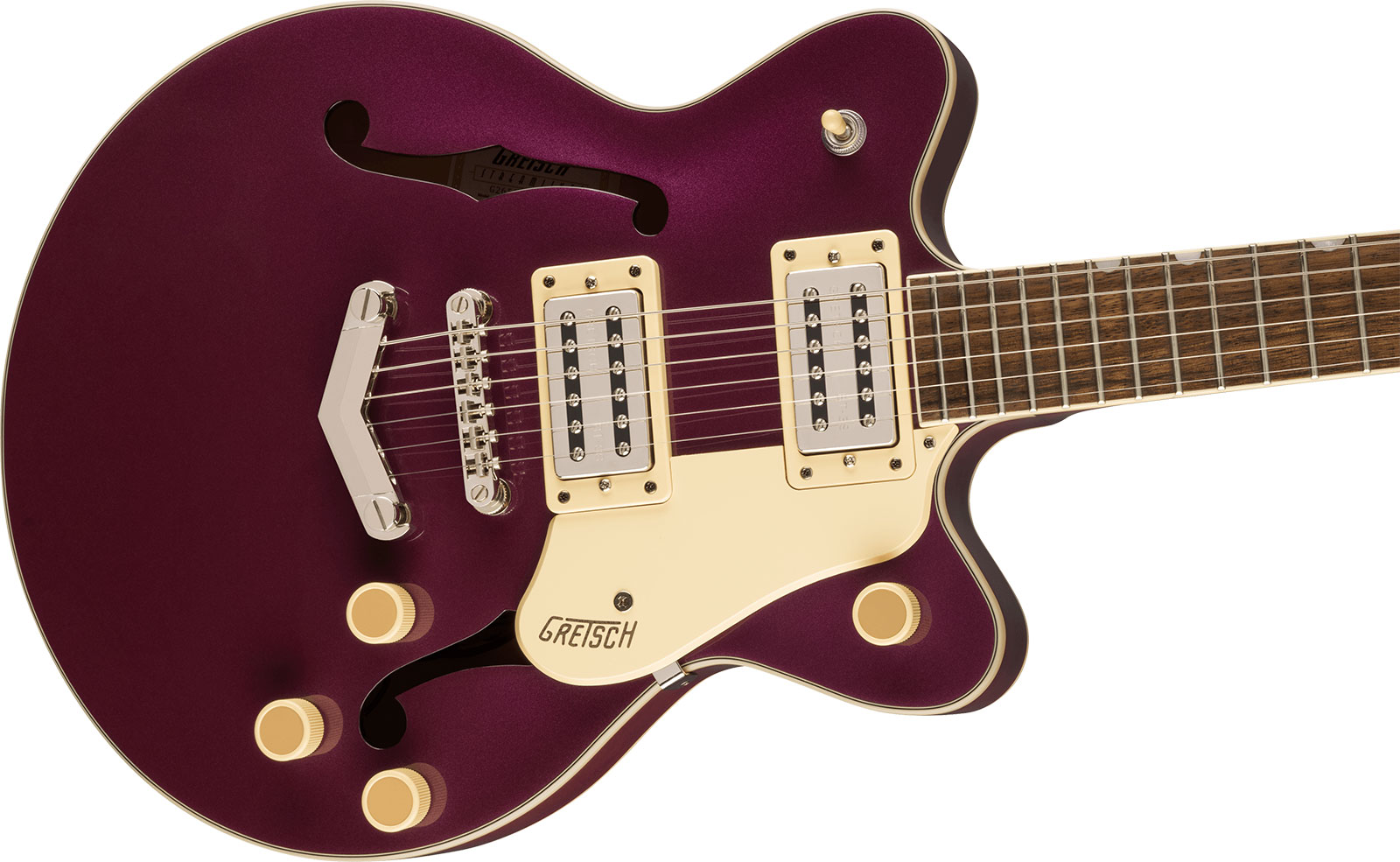 Gretsch G2655 Streamliner Center Block Jr Dc V-stoptail 2h Ht Lau - Burnt Orchid - Semi-Hollow E-Gitarre - Variation 2