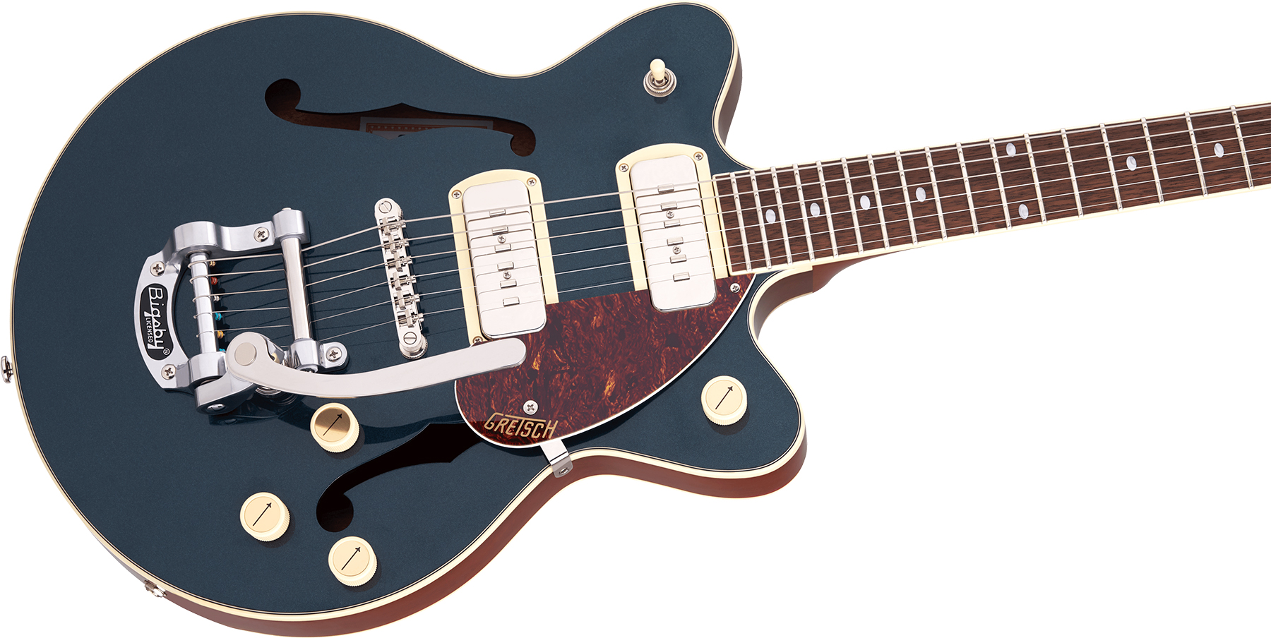 Gretsch G2655t-p90 Streamliner Center Block Jr Bigsby Ss Trem Lau - Two-tone Midnight Sapphire - Semi-Hollow E-Gitarre - Variation 2