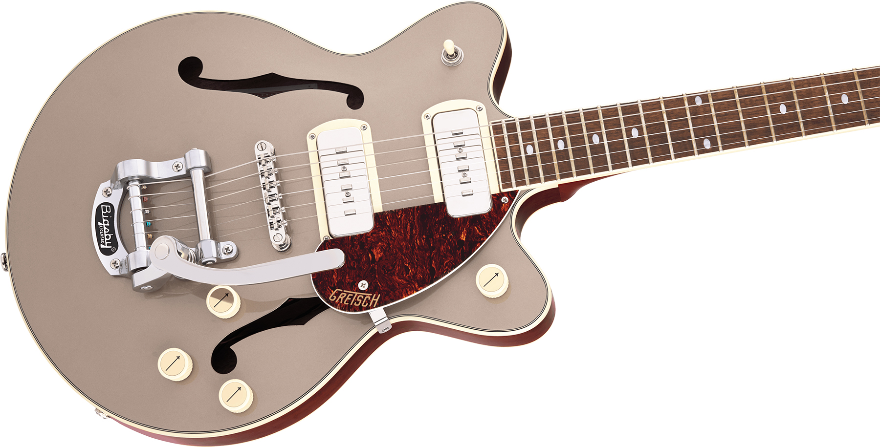 Gretsch G2655t-p90 Streamliner Center Block Jr Dc Bigsby Ss Trem Lau - Semi-Hollow E-Gitarre - Variation 2