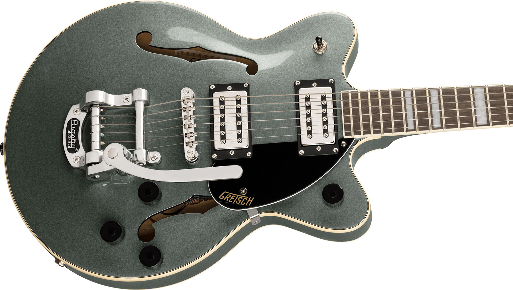 Gretsch G2655t Streamliner Center Block Jr Dc Bigsby Hh Trem Lau - Stirling Green - Double Cut E-Gitarre - Variation 2
