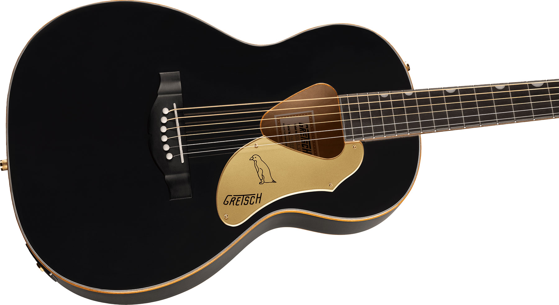 Gretsch G5021e Rancher Penguin Parlor Epicea Erable Lau - Black - Elektroakustische Gitarre - Variation 2