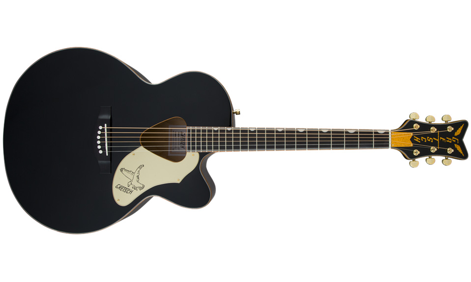 Gretsch G5022cbfe Rancher Falcon Jumbo Cw Epicea Erable Rw - Black - Elektroakustische Gitarre - Variation 1