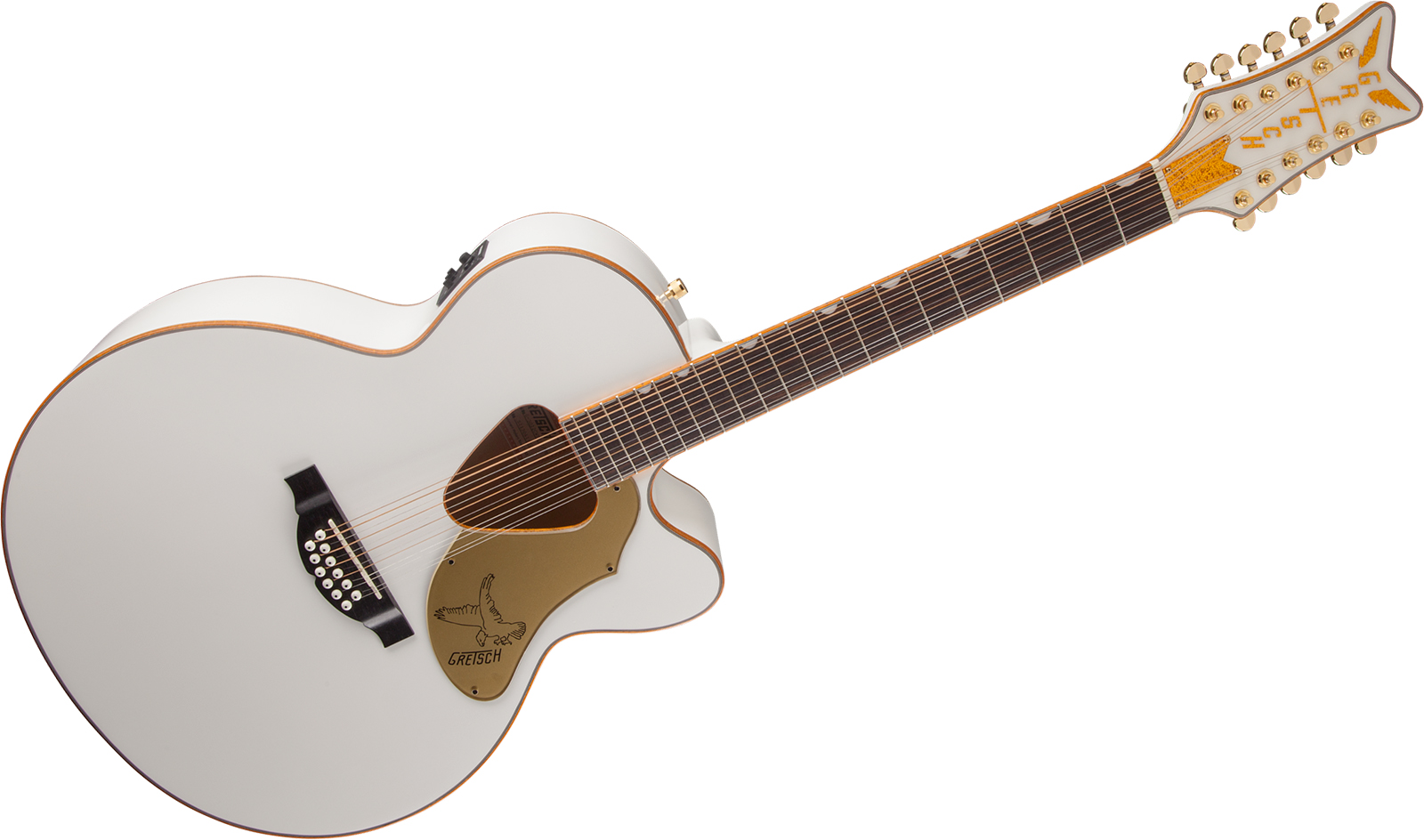 Gretsch G5022cwfe-12 Rancher Falcon Jumbo 12c Epicea Erable Lau - White - Folk-Gitarre - Variation 1
