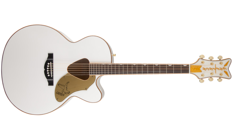 Gretsch G5022cwfe Rancher Falcon Jumbo Cw Epicea Erable Rw - White - Elektroakustische Gitarre - Variation 5