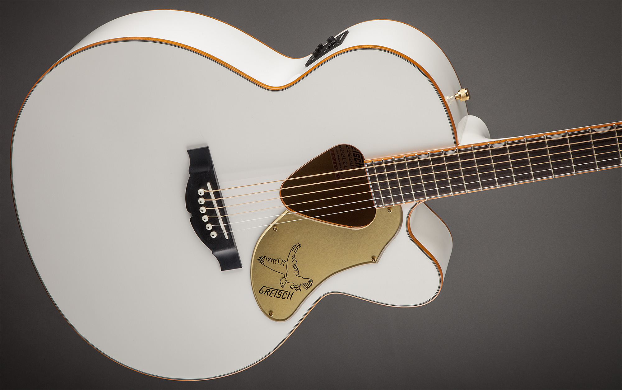 Gretsch G5022cwfe Rancher Falcon Jumbo Cw Epicea Erable Rw - White - Elektroakustische Gitarre - Variation 6
