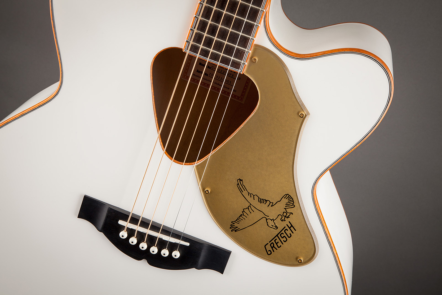 Gretsch G5022cwfe Rancher Falcon Jumbo Cw Epicea Erable Rw - White - Elektroakustische Gitarre - Variation 2