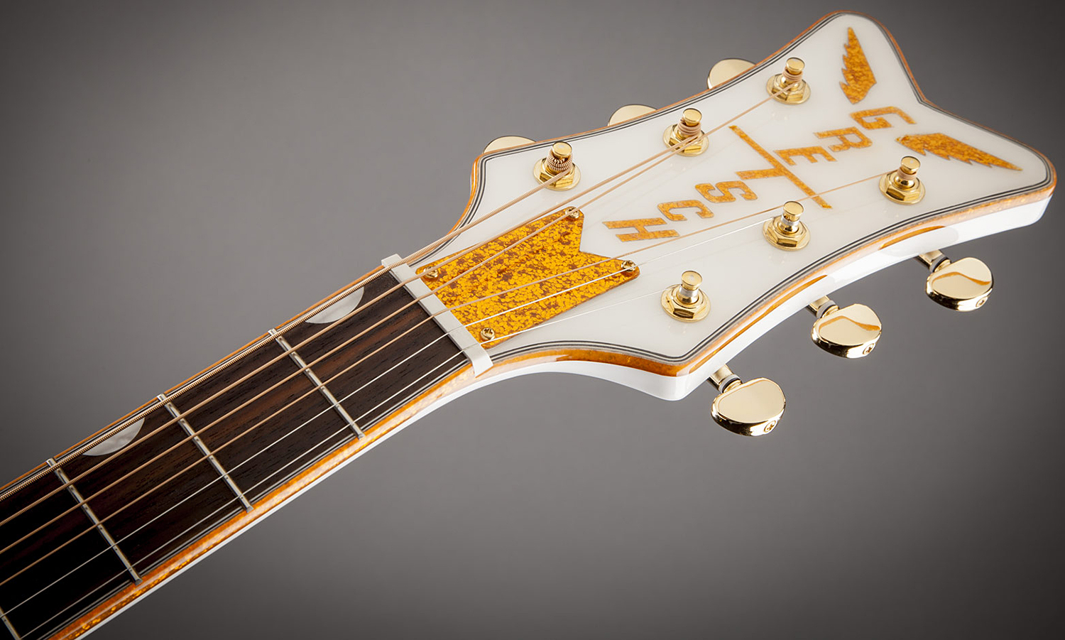 Gretsch G5022cwfe Rancher Falcon Jumbo Cw Epicea Erable Rw - White - Elektroakustische Gitarre - Variation 3