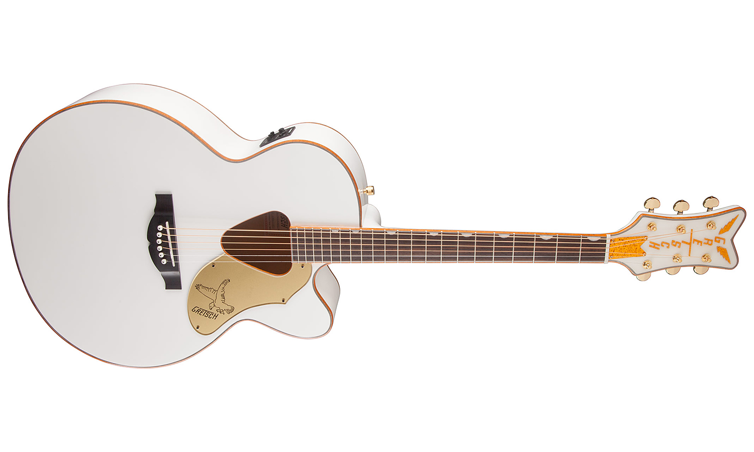 Gretsch G5022cwfe Rancher Falcon Jumbo Cw Epicea Erable Rw - White - Elektroakustische Gitarre - Variation 1