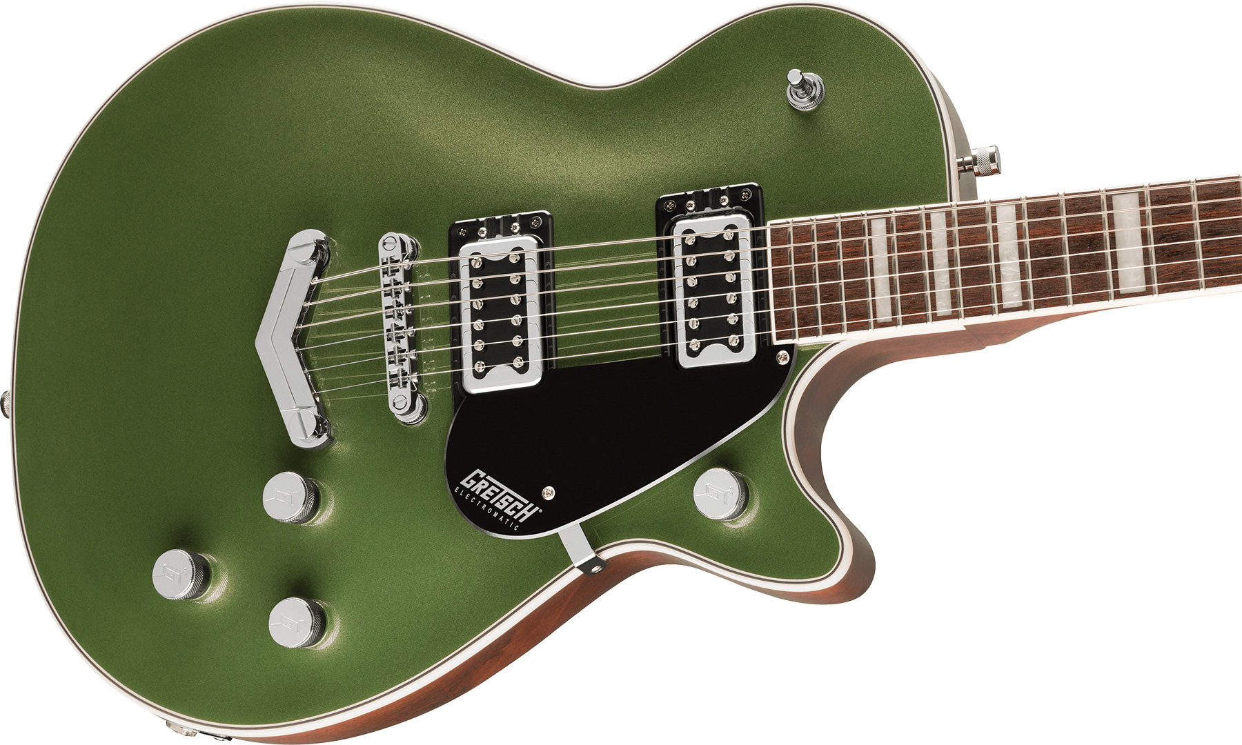 Gretsch G5220 Jet Bt Singlecut V-stoptail Electromatic 2h Ht Lau - Olive Metallic - E-Gitarre für Linkshänder - Variation 2