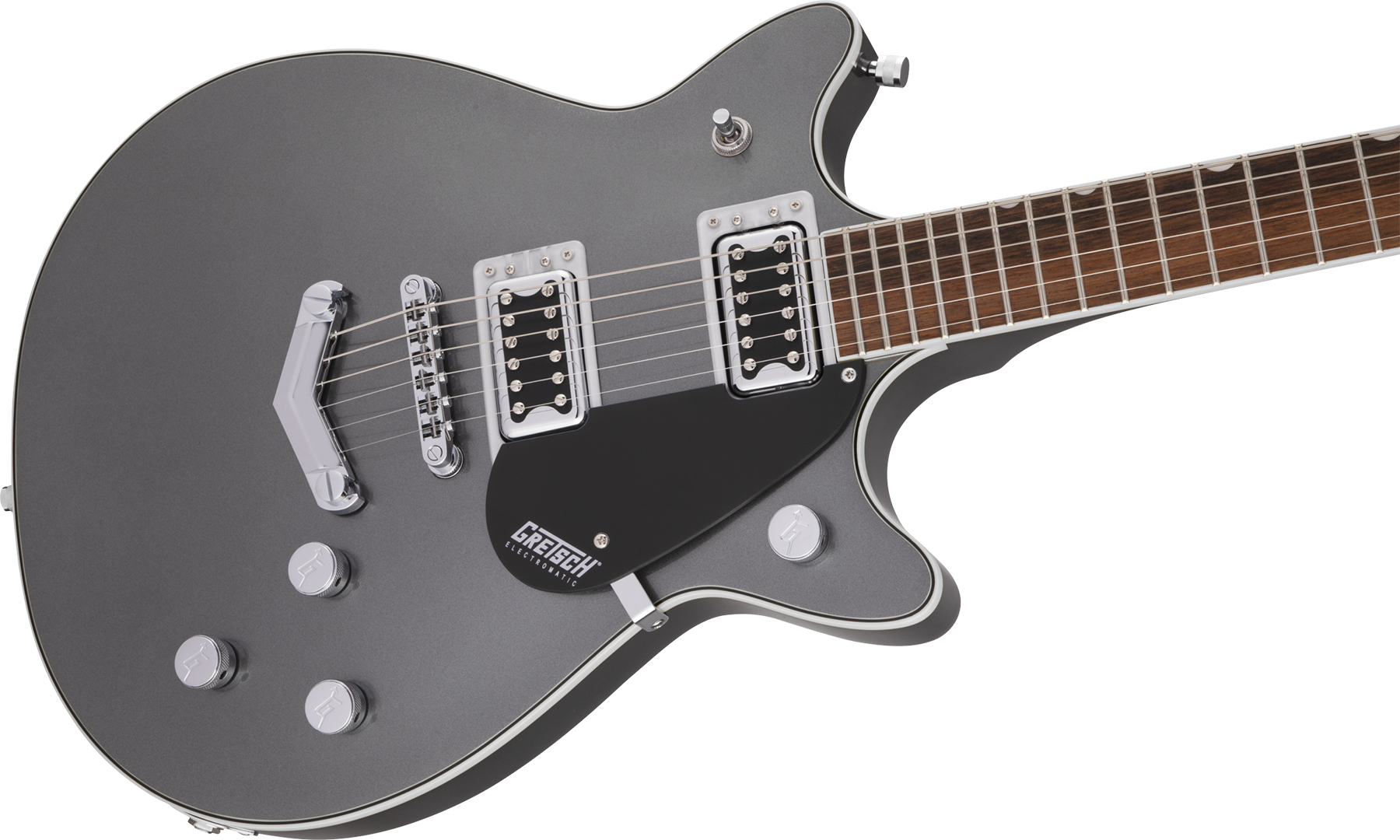 Gretsch G5222 Electromatic Double Jet Bt V-stoptail Hh Ht Lau - London Grey - Double Cut E-Gitarre - Variation 2