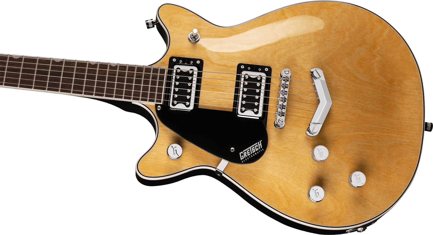 Gretsch G5222lh Electromatic Double Jet Bt V-stoptail Gaucher Hh Ht Lau - Natural - E-Gitarre für Linkshänder - Variation 2