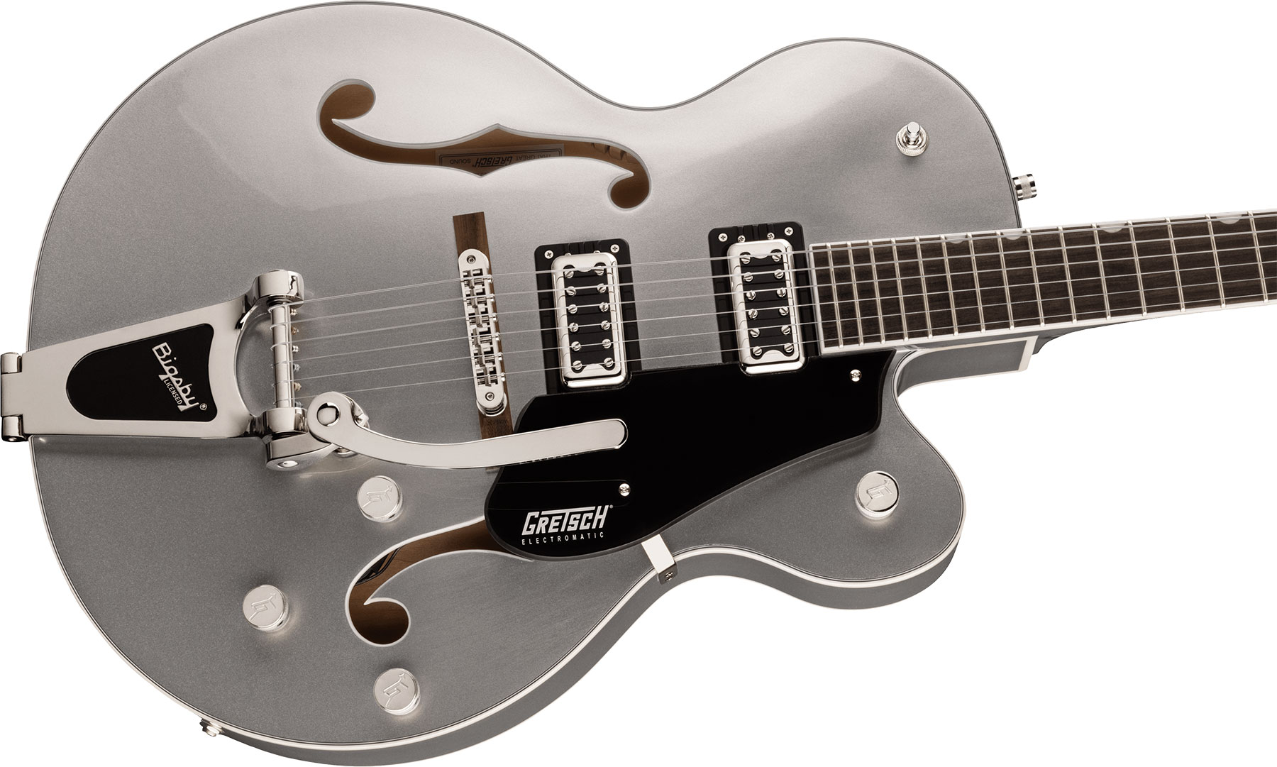 Gretsch G5420t Classic Electromatic Hollow Body Hh Trem Bigsby Lau - Airline Silver - Semi-Hollow E-Gitarre - Variation 2