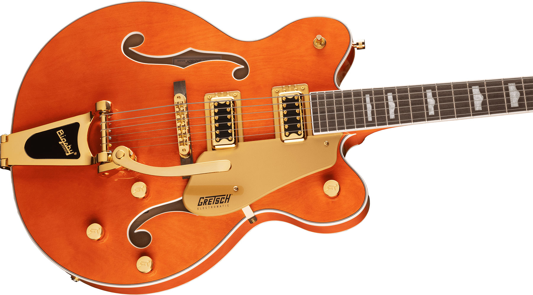 Gretsch G5422tg Electromatic Classic Hollow Body Dc Bigsby Hh Lau - Orange Stain - Semi-Hollow E-Gitarre - Variation 2