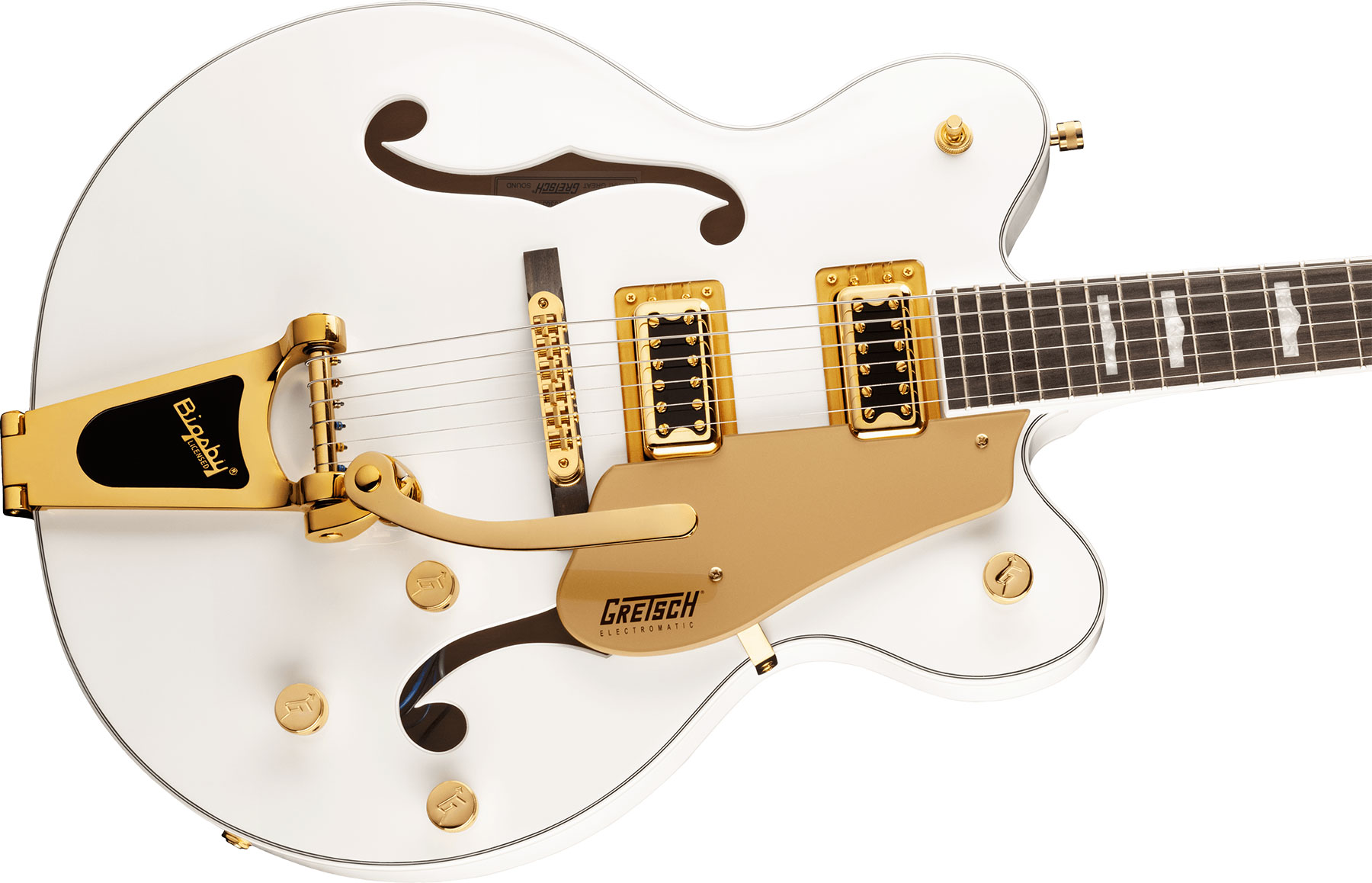 Gretsch G5422tg Electromatic Classic Hollow Body Dc Bigsby Hh Lau - Snowcrest White - Semi-Hollow E-Gitarre - Variation 2