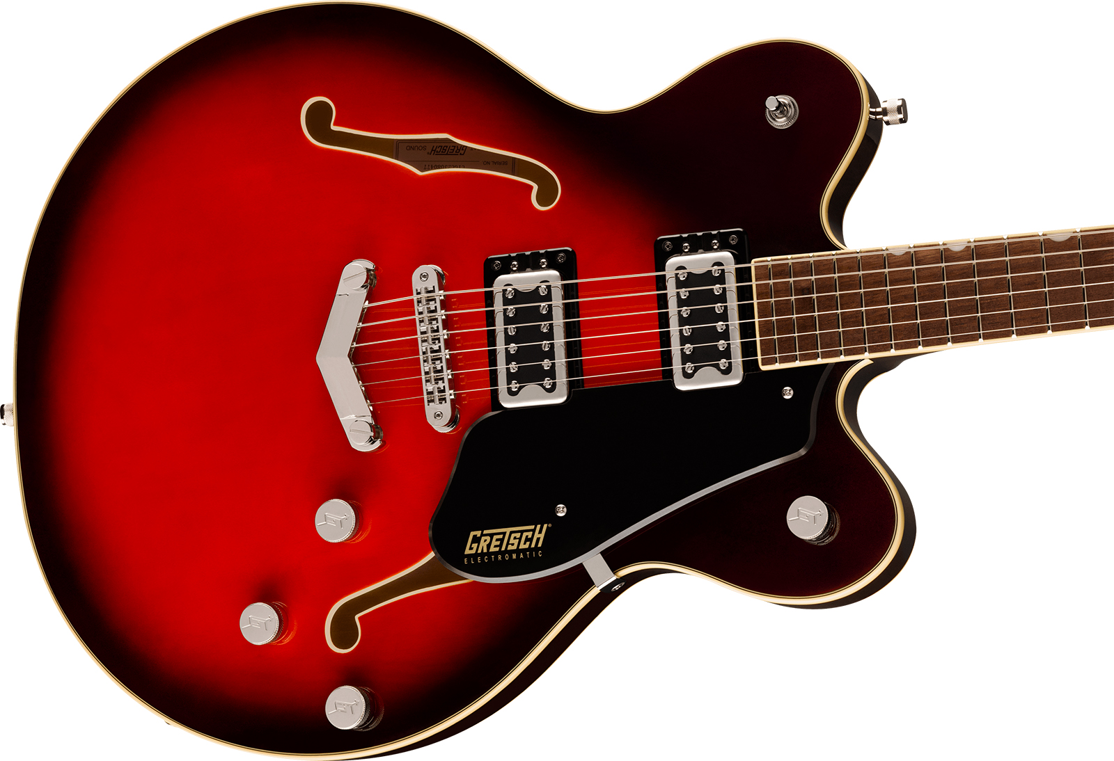 Gretsch G5622 Center Bloc Double Cut V-stoptail Electromatic 2h Ht Lau - Claret Burst - Semi-Hollow E-Gitarre - Variation 2