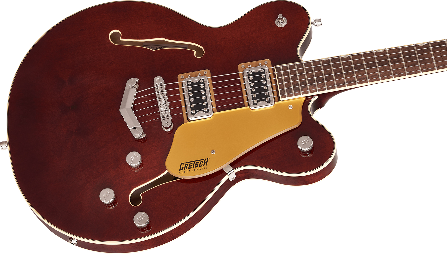 Gretsch G5622 Center Bloc Double Cut V-stoptail Electromatic Hh Ht Lau - Aged Walnut - Semi-Hollow E-Gitarre - Variation 2