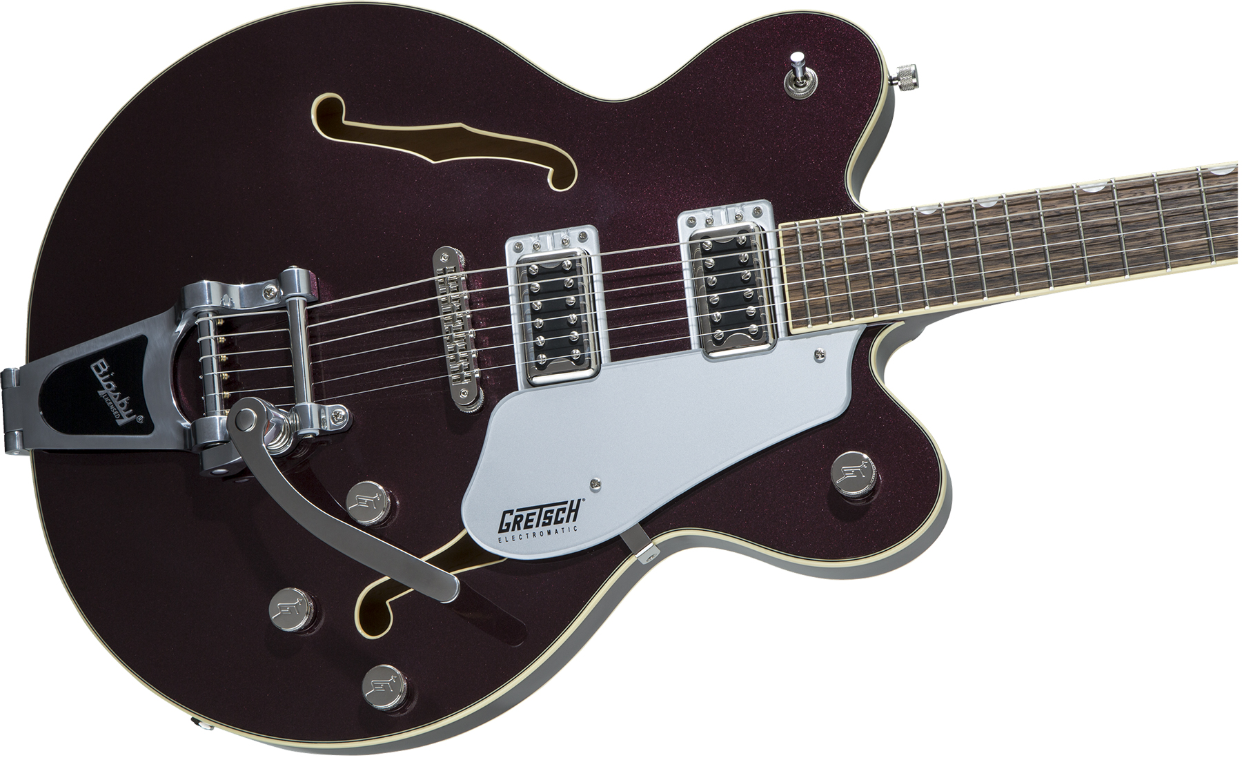 Gretsch G5622t Center Bloc Double Cut Bigsby Electromatic 2019 Hh Lau - Dark Cherry Metallic - Semi-Hollow E-Gitarre - Variation 2