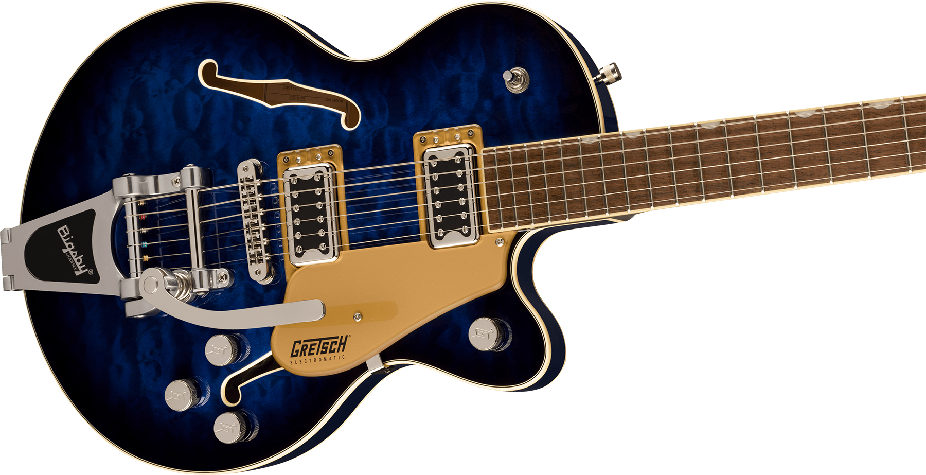 Gretsch G5655t-qm Electromatic Center Block Jr. Bigsby 2h Trem Lau - Hudson Sky - Semi-Hollow E-Gitarre - Variation 2