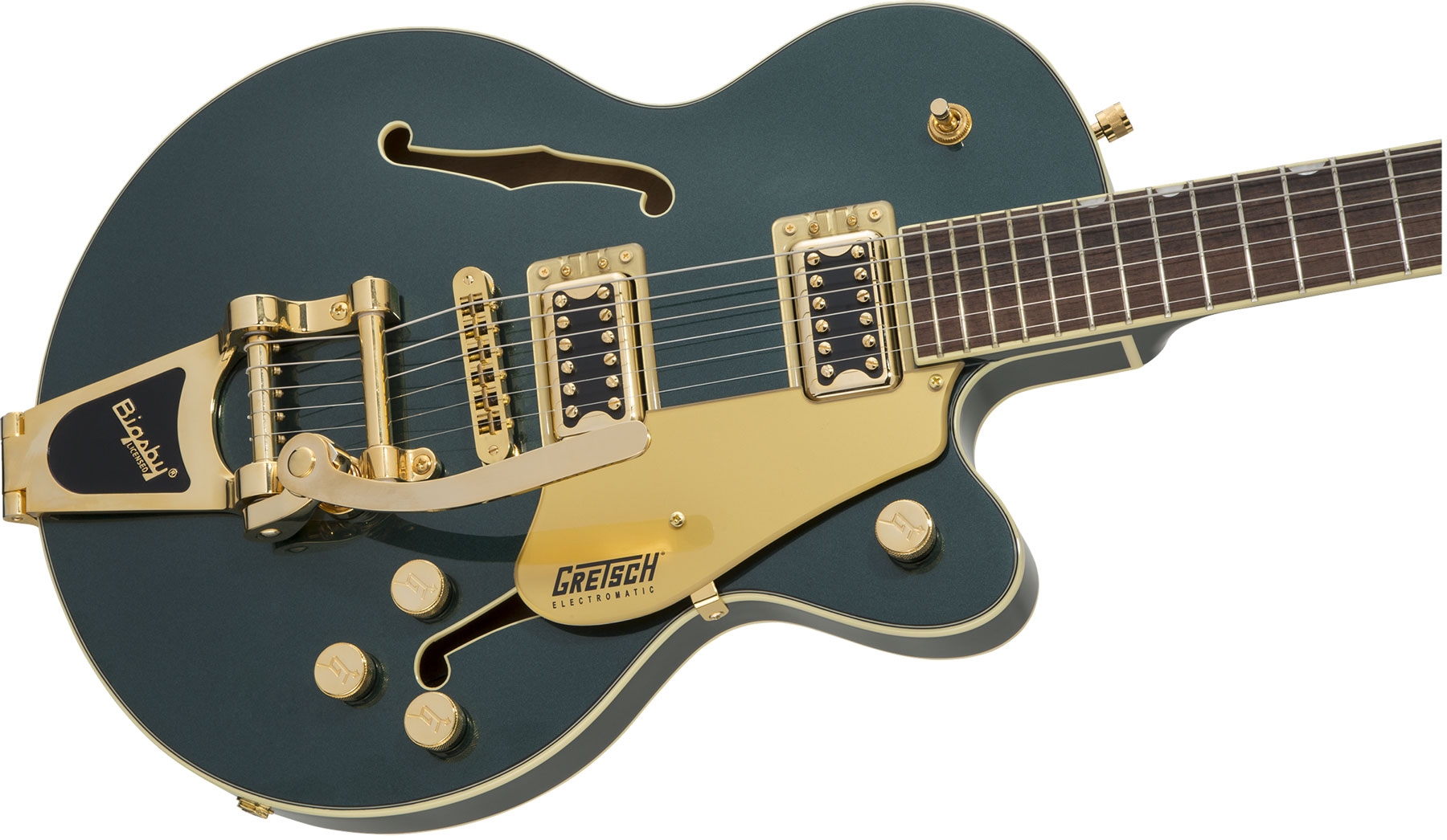 Gretsch G5655tg Electromatic Center Block Jr. Hh Bigsby Lau - Cadillac Green - Semi-Hollow E-Gitarre - Variation 2