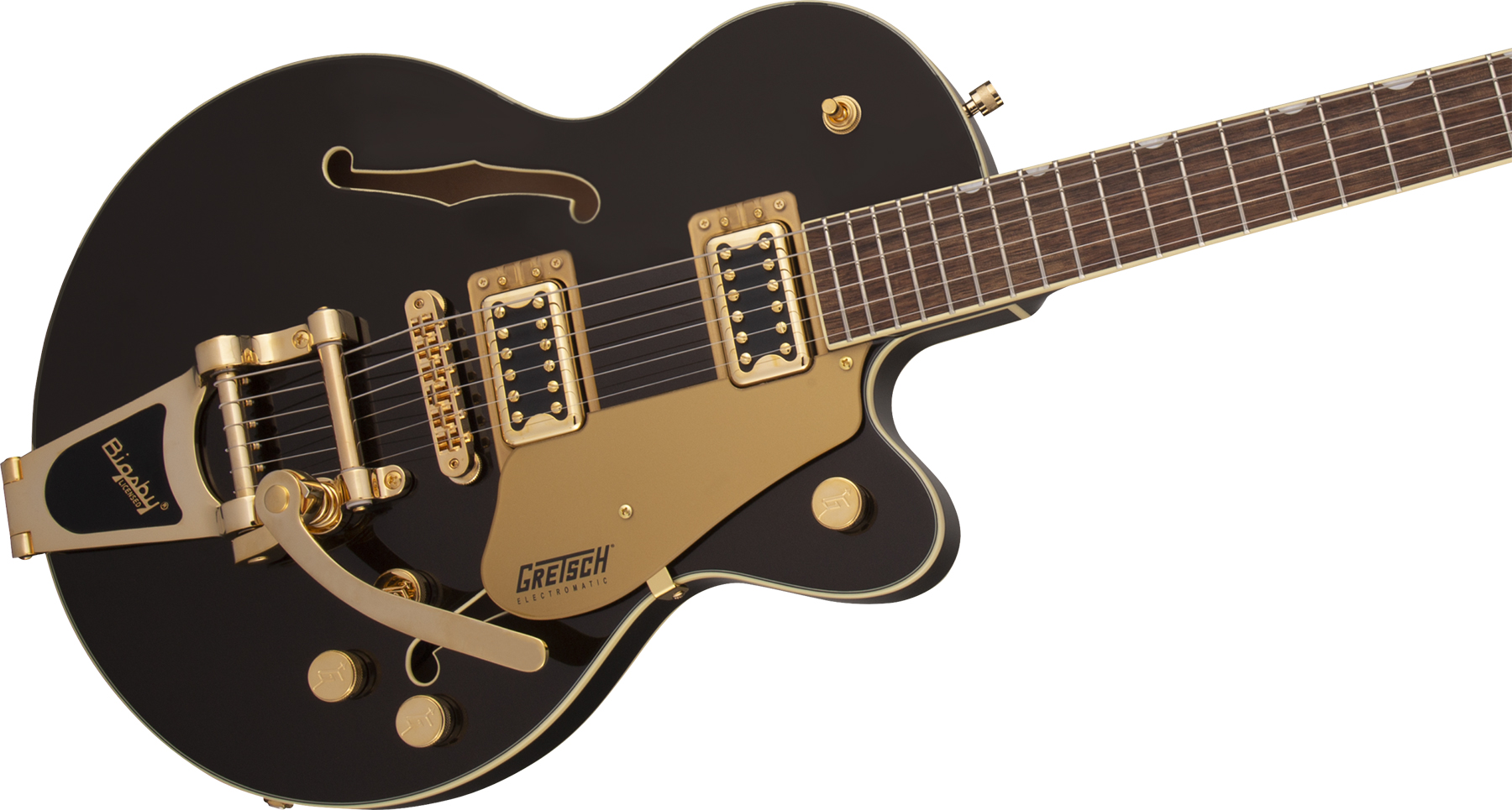 Gretsch G5655tg Electromatic Center Block Jr. Bigsby 2h Trem Lau - Black Gold - Semi-Hollow E-Gitarre - Variation 2