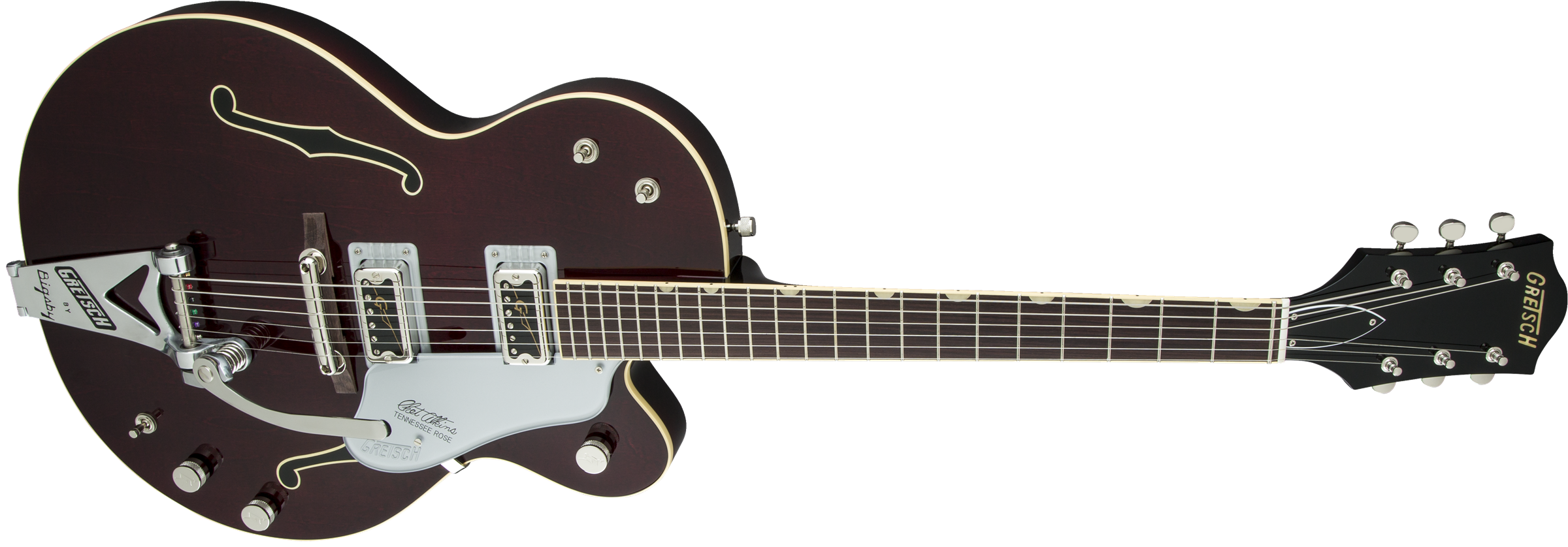 Gretsch G6119t-62vs Chet Atkins Tennessee Rose 2h Trem Rw - Dark Cherry Stain - Semi-Hollow E-Gitarre - Variation 2