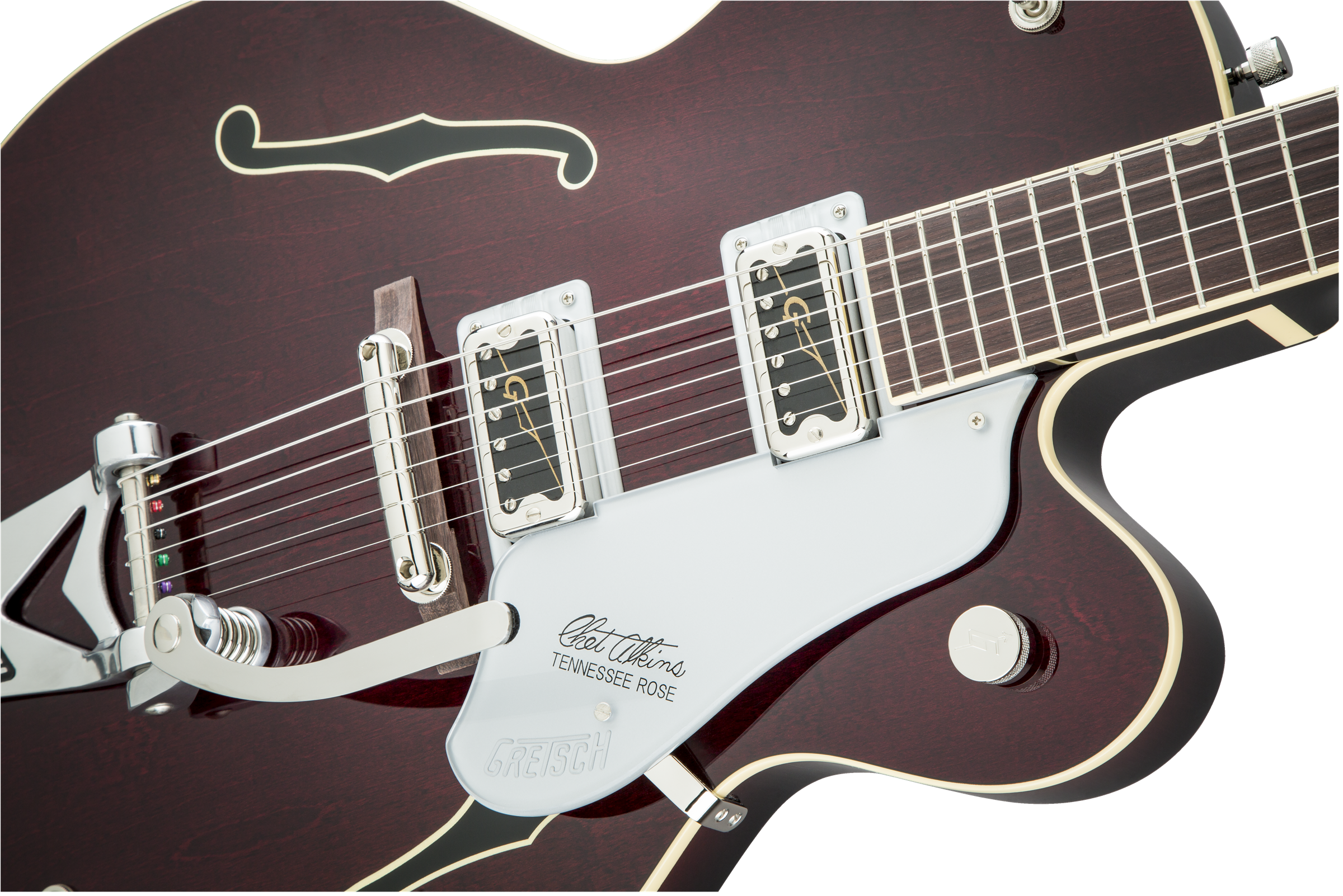 Gretsch G6119t-62vs Chet Atkins Tennessee Rose 2h Trem Rw - Dark Cherry Stain - Semi-Hollow E-Gitarre - Variation 3