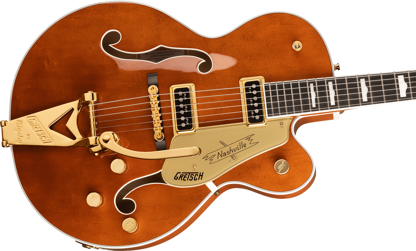 Gretsch G6120tg-ds Players Edition Nashville Pro Jap Bigsby Eb - Roundup Orange - Semi-Hollow E-Gitarre - Variation 2